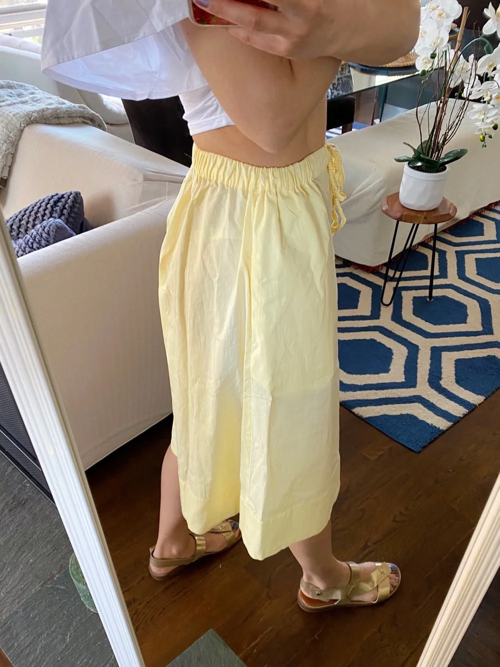 FREE PEOPLE Free-Est Yellow Elastic Waist Culottes Pant! ☀️ - Picture 5 of 17